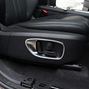 Imagem de JIERS Para Land Rover Discovery Sport 2015-2017, guarnição de capa de moldura de decoração de assento lateral ABS cromado acessórios de carro
