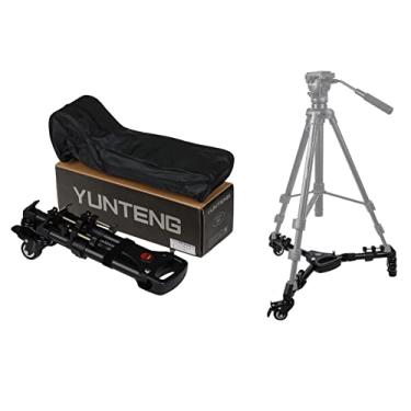Imagem de T&YFOTOP Tripé profissional de fotografia resistente com rodas de borracha e suportes de perna ajustáveis para câmeras Canon, Nikon, Sony, DSLR, câmera de vídeo