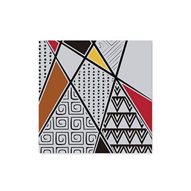 Imagem de Arte Maníacos Quadro Decorativo Textura Africana Linhas - 50x50cm