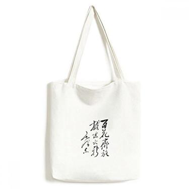 Imagem de Bolsa sacola de lona Mao com contorno preto