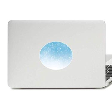 Imagem de Adesivo de notebook com emblema de vinil e floco de neve meteorológico céu azul