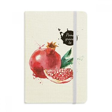 Imagem de Caderno de anotações Pamegranate Fruit Tasty Healthy Watercolor oficial de tecido rígido diário clássico