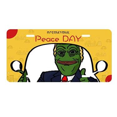 Imagem de DIYthinker Placa de licença com imagem divertida do presidente dos Estados Unidos, sapo triste