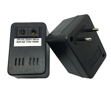 Imagem de Conversor transformador de voltagem de 100 watts, conversor para cima e para baixo para 220V-110V e 110V-220V, conversor adaptador de viagem para celular, 220 V para 110 V, 100 W