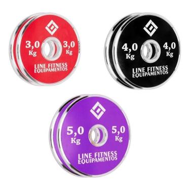 Imagem de Kit Par Anilhas Fracionadas 3kg/4kg/5kg-Unissex