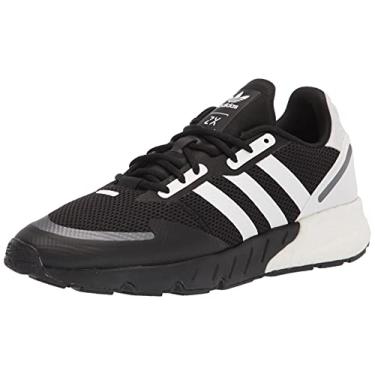 Imagem de Adidas Tênis masculino Originals ZX 1K Boost, preto/branco/preto prata metálico, 46, Núcleo preto/calçado branco/preto prata metálico