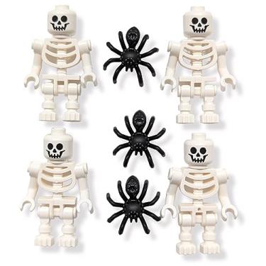 Imagem de LEGO Accessories - Spooky Halloween Skeleton Minifigures (Pack of 4) with Extra Spiders