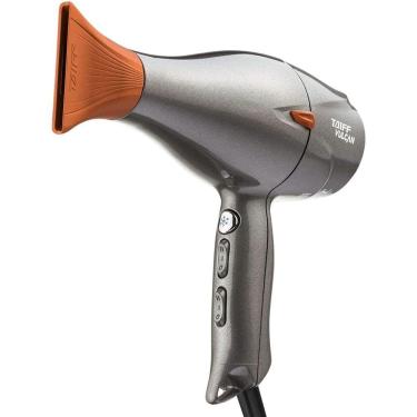 Imagem de Secador De Cabelo Taiff Vulcan 110V Tourmaline Íon 2500W Tecnologia Cerâmica Motor V12 Cinza/Laranja