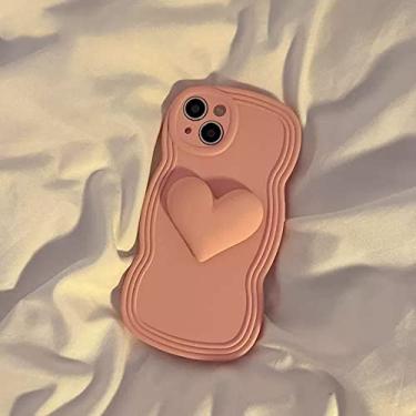 Imagem de Capa de telefone onda de silicone coração cor doce para samsung galaxy a71 a51 a31 a21 a11 a10 a20 a30 a50 a7 2018 a13 lite 4g capa macia, rosa, para a02