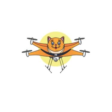 Imagem de Fliegen Notizbuch: Motiv Cat drone