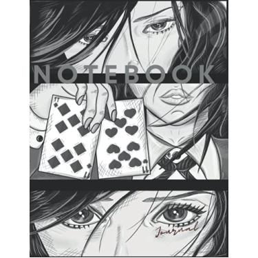 Imagem de Caderno de composição do chefe do revendedor de cartões de anime: 200 páginas pautadas pela faculdade - Grande 21,5 x 28,5 cm