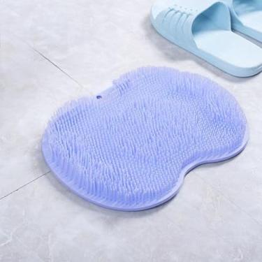 Imagem de Tapete Esponja de banho Esfregador de Pés cerdas macias (AZUL)