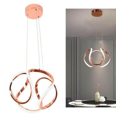 Imagem de Lustre Pendente Luminaria Resistente Luxo Design Moderno Enfeite Casa Quarto Sala Cozinha