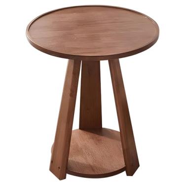 Imagem de Mesa Lateral De Madeira, Mesa Lateral Com Perna De Mesa Estável, Mesinhas De Cabeceira Que Economizam Espaço, Mesa Final Para Sala De Estar, Quarto, Escritório