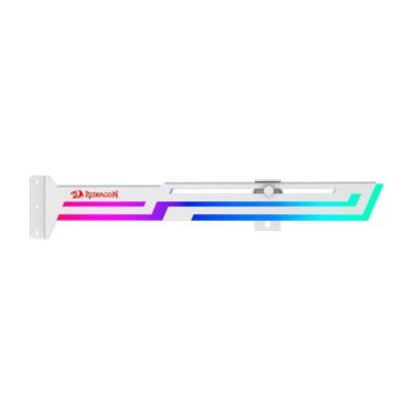 Imagem de Suporte p/ Placa de Vídeo Redragon RGB Branco - RD-GCP03W