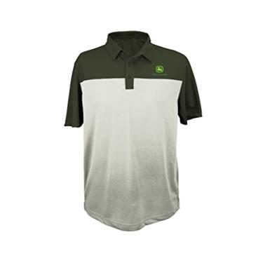 Imagem de John Deere Camisa polo masculina com logotipo, Oliva, M
