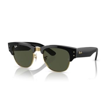 Imagem de Óculos de Sol Ray-Ban Mega Clubmaster 0RB0316S 901/31 Tam 53 / Preto/Ouro - Lentes Verde