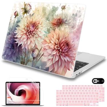 Imagem de Mektron Capa para MacBook Air 13 polegadas M1 A2337 A2179 A1932, capa rígida 2018-2021 Air 33.0 cm com Touch ID, capa protetora exclusivamente projetada com película de teclado + protetor de tela