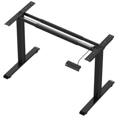 Imagem de Aldeepo Moldura de mesa de computador ajustável elétrica, pernas de mesa ajustáveis em pé, apenas base de mesa em pé, moldura de mesa para casa e escritório (preto)