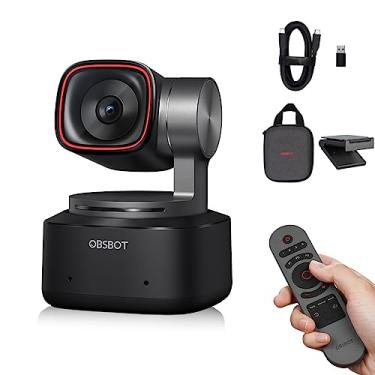 Imagem de OBSBOT Tiny 2 Webcam PTZ 4K alimentada por IA 1/3.8 cm CMOS 4X focagem mais rápida USB 3.0 controle de voz para transmissão de dados 10x mais rápido, Controle remoto W Tiny Smart 2
