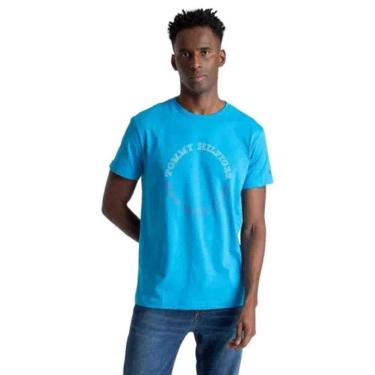 Imagem de Camiseta Tommy Hilfiger Monotype Circular Azul Claro-Masculino