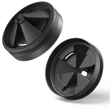 Imagem de Defletor de pia de proteção contra respingos de lixo QCB-AM de substituição para série InSinkErator Evolution, defletor silencioso atualizado, acessórios de descarte de lixo (preto-2 unidades)