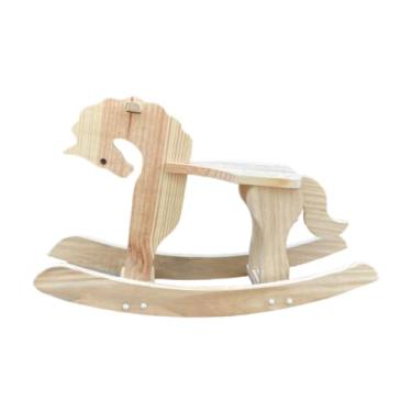 Imagem de Cavalo Cavalinho De Balanço Camaleão Infantil Brinquedo Gangorra De Madeira (Madeira)