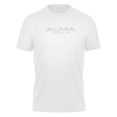 Imagem de Camiseta Dry Active Unissex Branca e Prata Alma Genius-Unissex