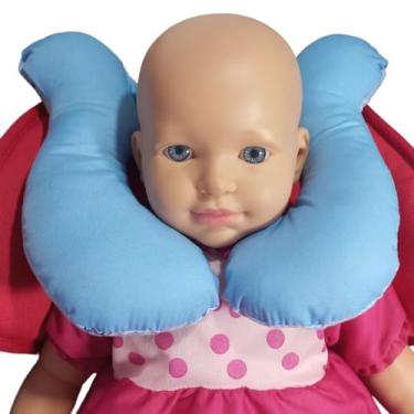 Imagem de Almofada de Pescoço Posicionador Apoio Cabeça Bebe Cadeirinha (Azul)