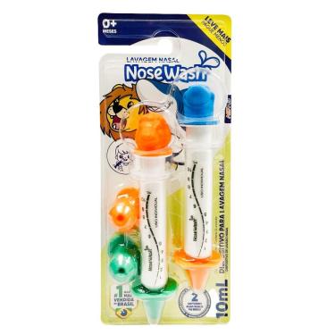 Imagem de Seringa para Lavagem Nasal NoseWash Leão 0+ Meses 2 Unidades de 10ml cada