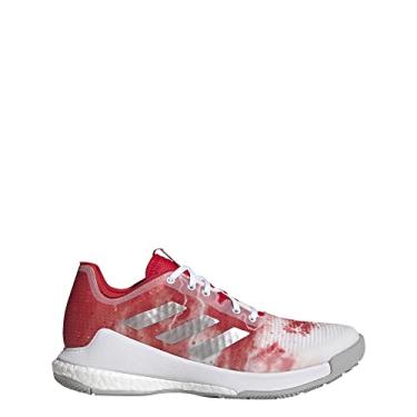 Imagem de adidas Crazyflight Volleyballschuhe feminino, Branco nuvem, prata, metálico, vermelho vívido, 35