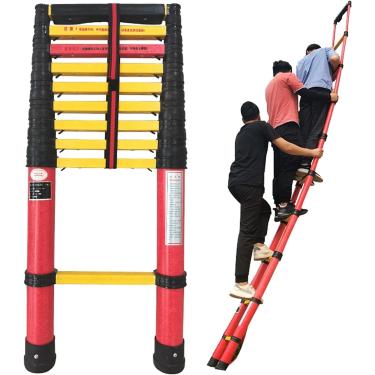 Imagem de Escadas, escada telescópica extra alta de fibra de vidro portátil escada de telesextensão multiuso padrão de escada de loft para uso doméstico, 0m/13 pés