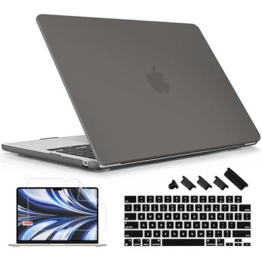 Imagem de Lepeoac Capa compatível com MacBook Air de 15 polegadas M4 A3241 M3 A3114 M2 A2941 2025 2024 2023 Releaes, capa rígida de plástico com capa de teclado e protetor de tela para Mac Air de 15,3
