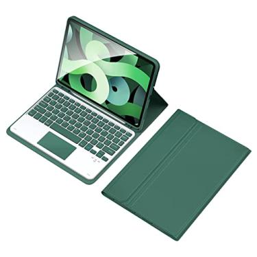 Imagem de Teclado USB sem fio BT com capa protetora de couro PU para tablet compatível com iPad 10 10,9 pol. type4