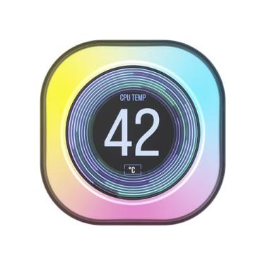 Imagem de CORSAIR Módulo de tela LCD iCUE Link AIO - Tela LCD IPS de 5.3 cm - 24 LEDs RGB endereçáveis individualmente - Instalação sem ferramentas - Branco