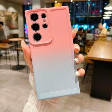 Imagem de Capa de silicone de cor gradiente de luxo para Samsung Galaxy S24 Ultra S23 22 S21 S20 Fe S10 Note 20 10 Plus Capa protetora, C5, para Galaxy S10 Plus