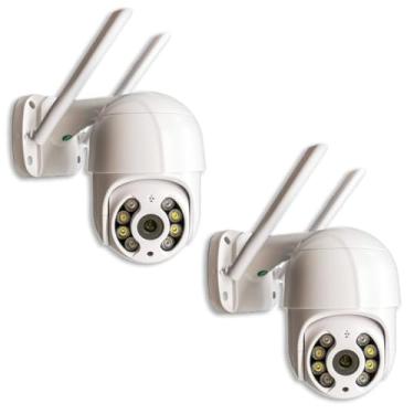 Imagem de Kit 2 Câmera Externa Ip Prova D'água Infravermelho Externa Wifi Hd Orbitronic