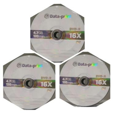Imagem de 200 dvd-r data print logo 4.7 gb 120minutos 16x original  - MARCA NODI