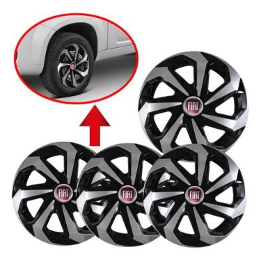 Imagem de Kit 4 Calotas Aro 15 Spider Fiat Cronos Argo 2018 19 Punto - Elitte Mo