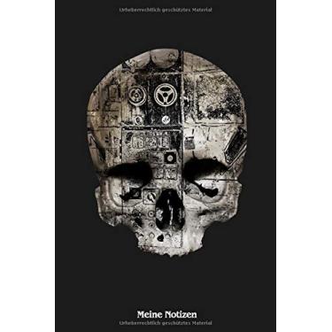 Imagem de Meine Notizen: Skull, Totenkopf, Schädel. Format A5, 120 Seiten, fein hellgrau liniert. Notizbuch, Tagebuch, Tagesplaner, Ideenbuch, Wochenplaner, Vokabelheft