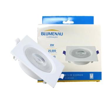 Imagem de Kit 6 Spot Super Led Quadrado Embutir 8w Branco Frio 6500K - Blumenau 