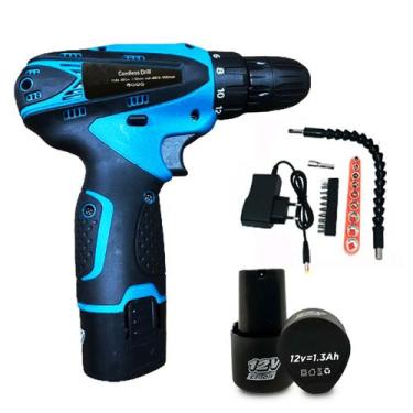 Imagem de Furadeira Parafusadeira 12v Bivolt C/maleta 2x Bateria - Tesla Store