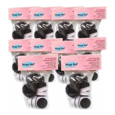 Imagem de Kit Refil Para Pedicuro Mega Bell 10 Pacotes Com 12 Lixas