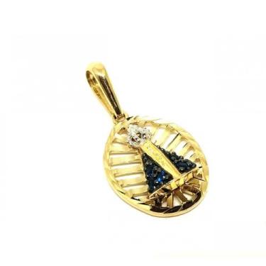 Imagem de Pingente de ouro 18k Nossa Senhora Aparecida - Elegancy Joias