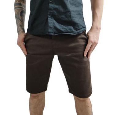 Imagem de Bermuda em Sarja Sport Fino na Cor Marrom Chocolate - Next Jeans, 42