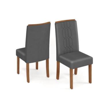 Imagem de Cadeira Sala de Jantar Zoe Freijó/Veludo Lunar - DJ Móveis