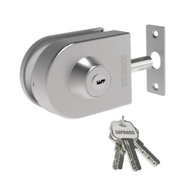 Imagem de Fechadura Auxiliar Pressão Vidro Vp520 Pivotante Soprano