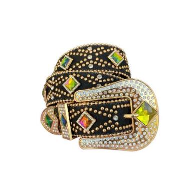 Imagem de Cinto Feminino Country Pedraria Brilho Fivela C/ Strass Moda - Vest St
