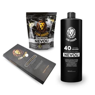Imagem de Touca Reflexo Alinhado P + Água Ox 40Vol + Pó Descolorante - Leon Barb