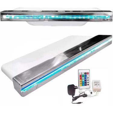 Imagem de Cascata Para Piscina 40Cm De Embutir Bico Inox Com Led Rgb - Igasol